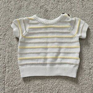 3/$15 Janie and Jack Crocheted White Baby Sweater Size 3-6 months